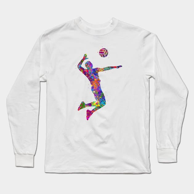 Volleyball player Long Sleeve T-Shirt by Yahya Art